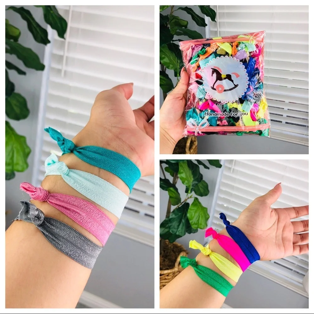 100 ELASTIC HAIR TIES / SCRUNCHIES /